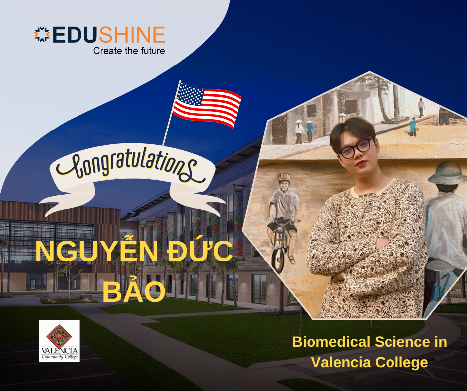 Chúc mừng Nguyễn Đức Bảo đã xuất sắc “ẵm trọn” tấm visa thẳng tiến với ước mơ du học Mỹ