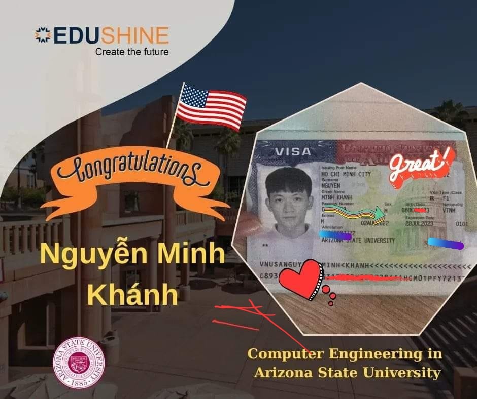 Nguyễn Minh Khánh - Arizona State University với học bổng giá trị lên đến 13,000 USD/năm
