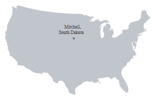 Vị trí thành phố Mitchell, South Dakota
