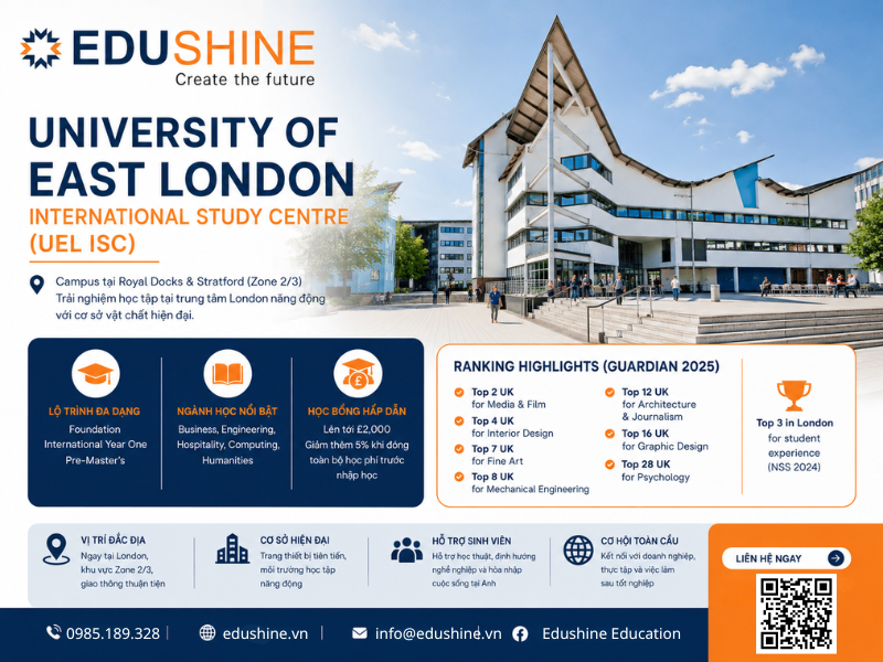 Tại sao bạn nên chọn University of East London International Study Centre (UEL ISC)