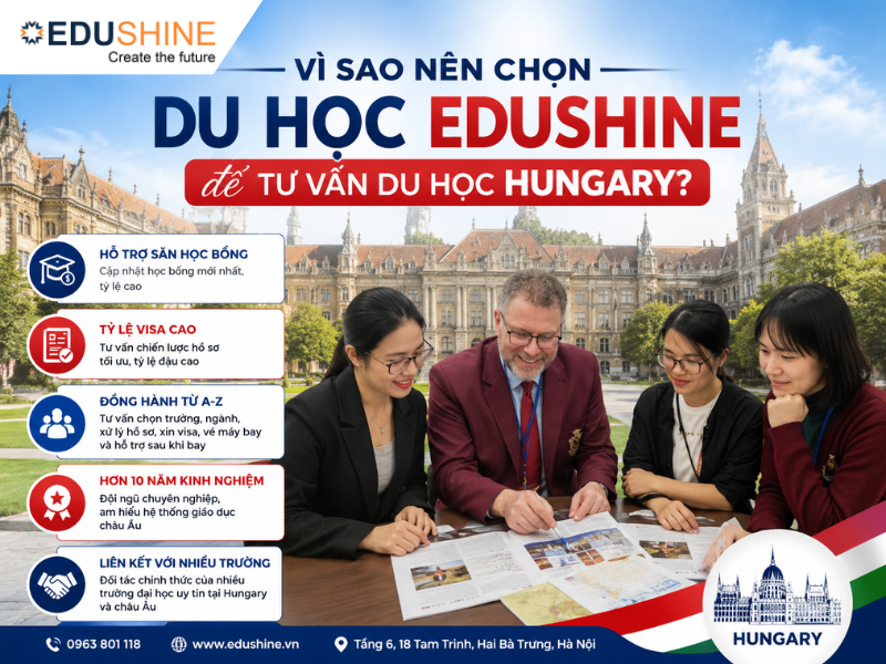 Vì sao nên chọn Du học Edushine để tư vấn du học Hungary