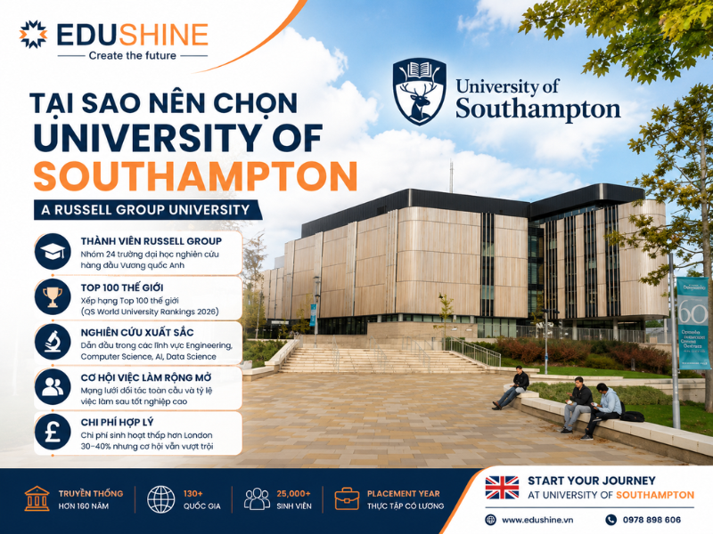 Tại sao nên chọn trường University of Southampton