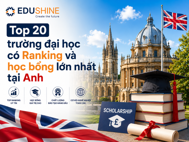 Top 20 trường đại học Anh có Ranking và học bổng lớn nhất